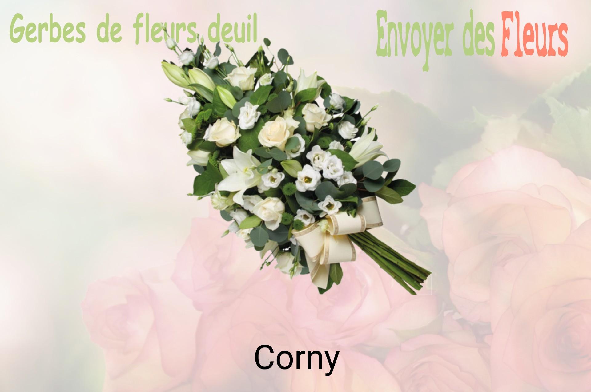 Gerbe de fleurs de deuil livrée à Corny